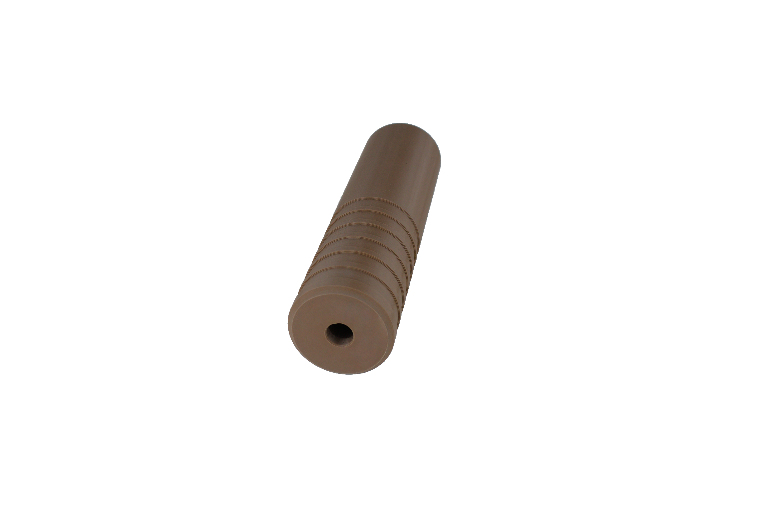 MJM-13 Ringed (Slim fit 30mm OD) Airsoft Mock Suppressor 14mm CCW FDE (Flat Dark Earth)