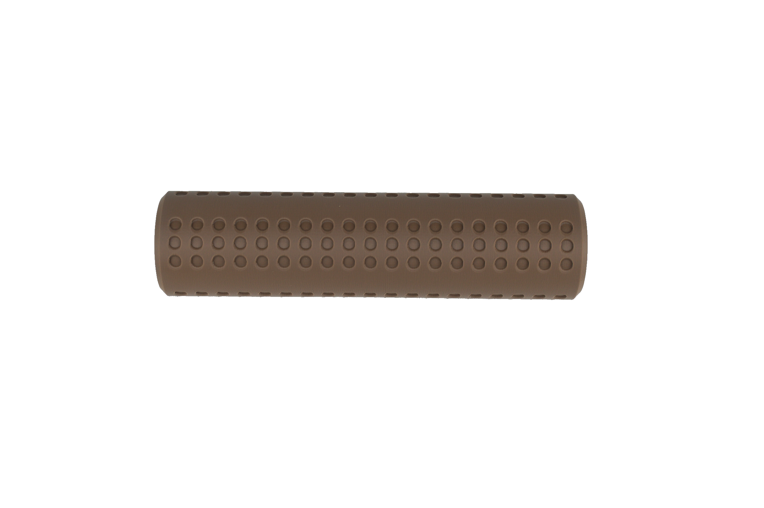 MJM-14 Perforated (Slim fit 30mm OD) Airsoft Mock Suppressor 14mm CCW FDE (Flat Dark Earth)