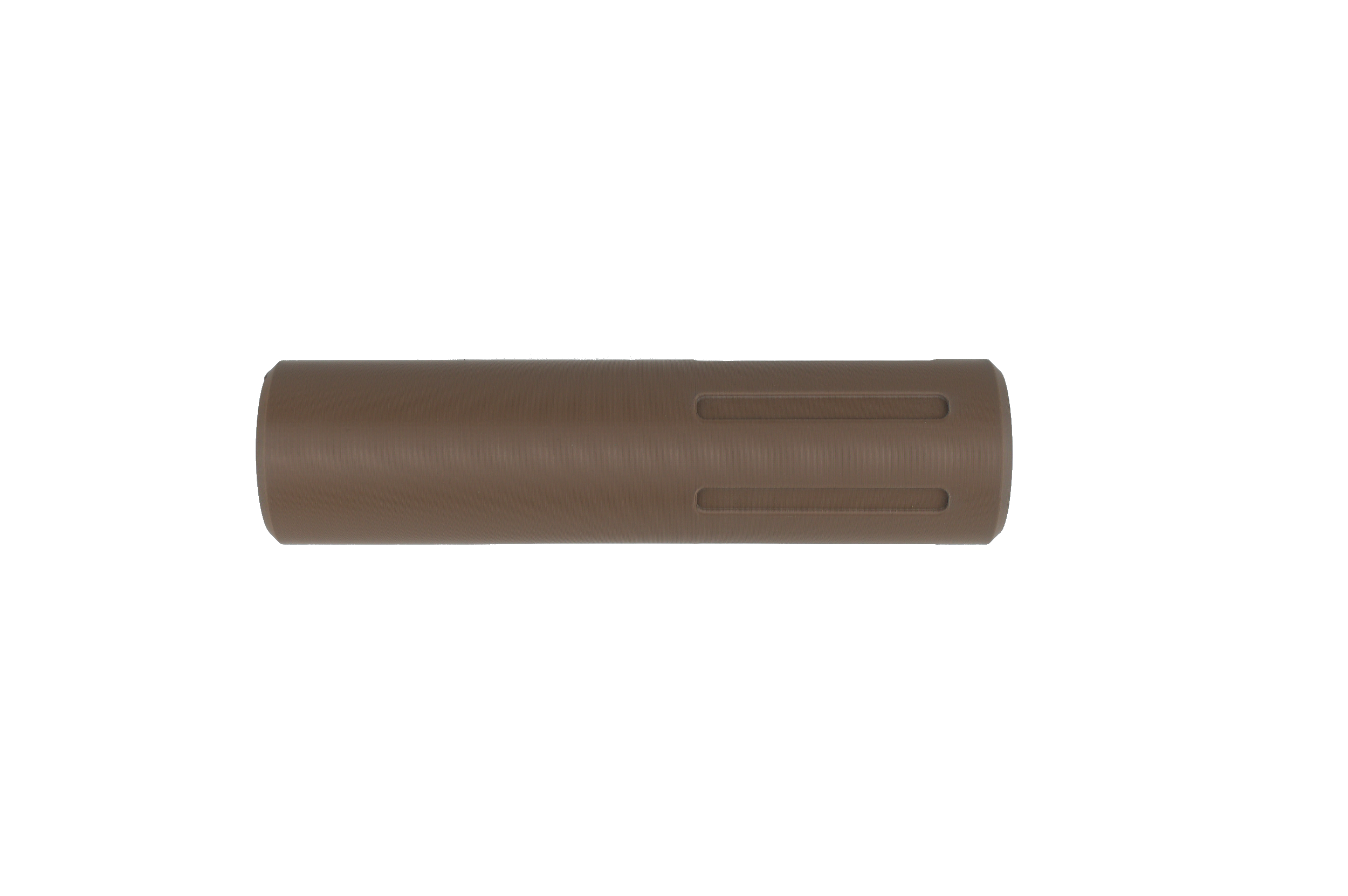 MJM-7 Straight Flute Airsoft Mock Suppressor 14mm CCW FDE (Flat Dark Earth)