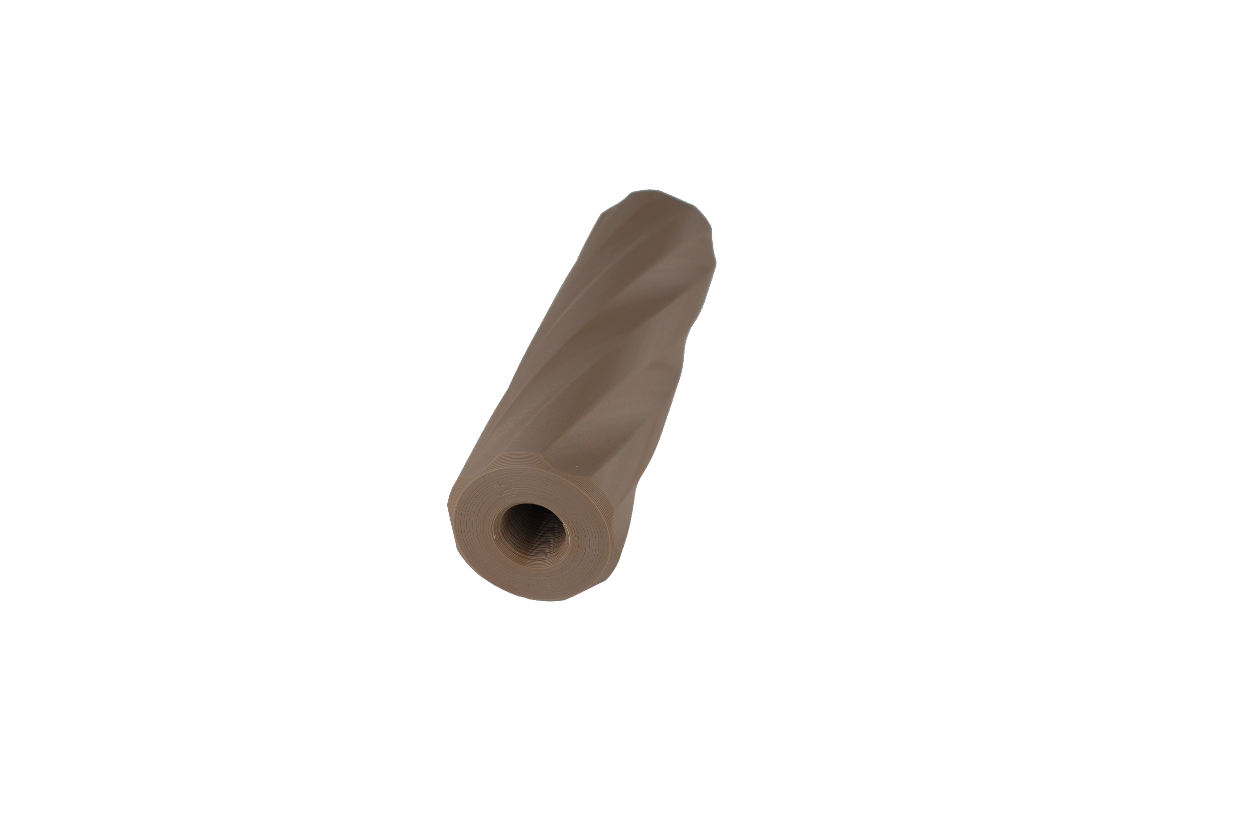 MJM-8 Twist (Slim fit 30mm OD) Airsoft Mock Suppressor 14mm CCW FDE (Flat Dark Earth)